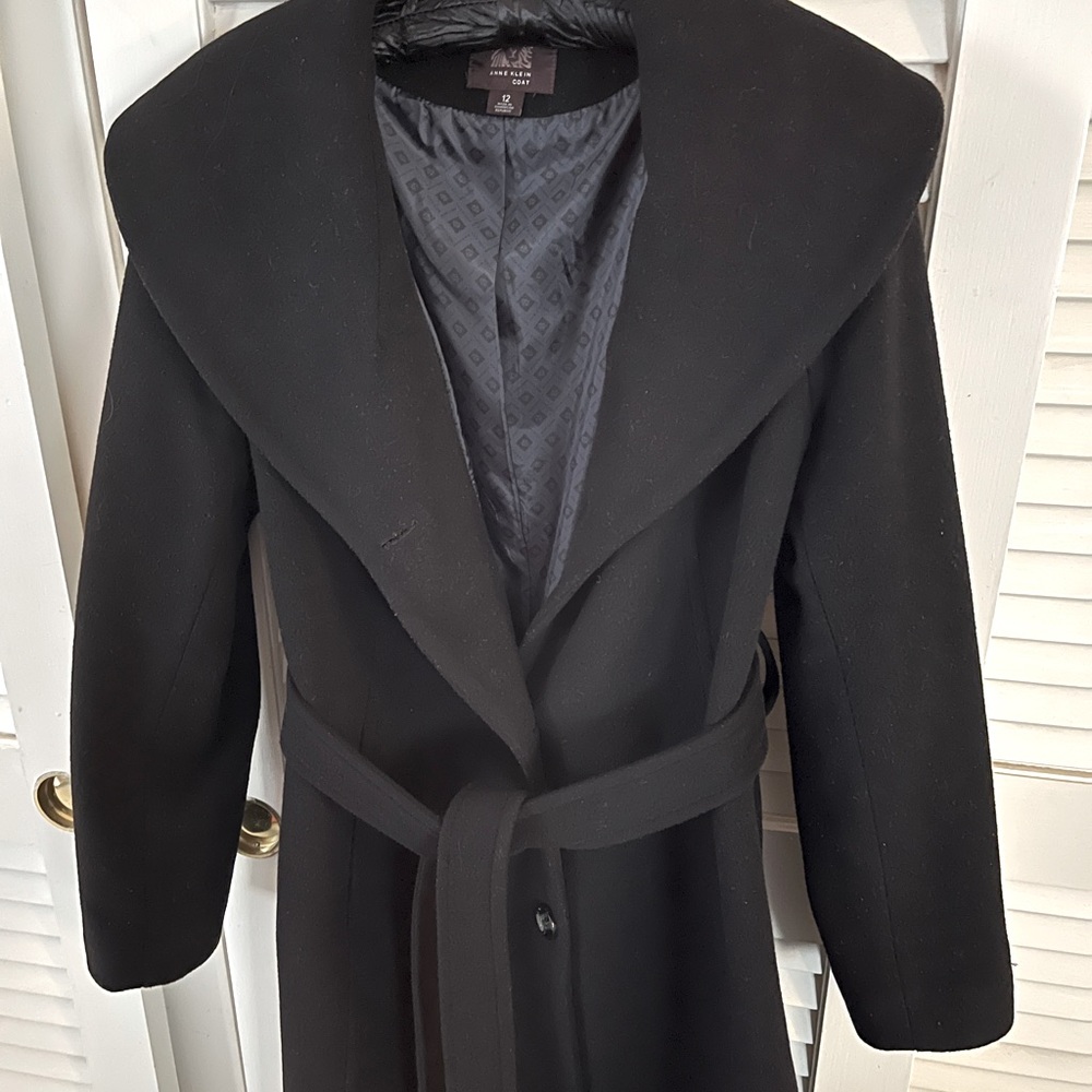 Anne Klein Cashmere/Wool Blend Walker Coat